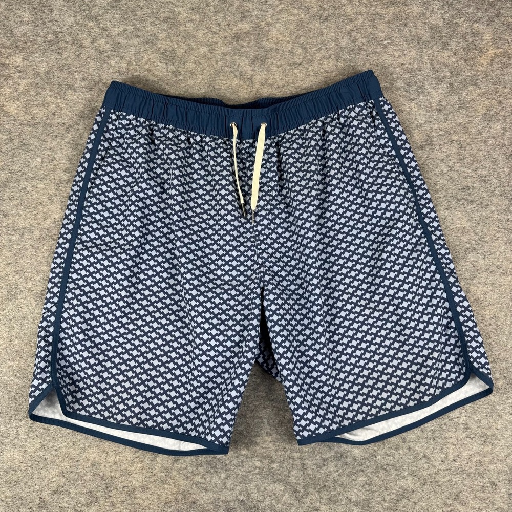 Fair Harbor Anchor Trunk Shorts 8" Lined Mist Seaview Blue Mens XXL 2XL